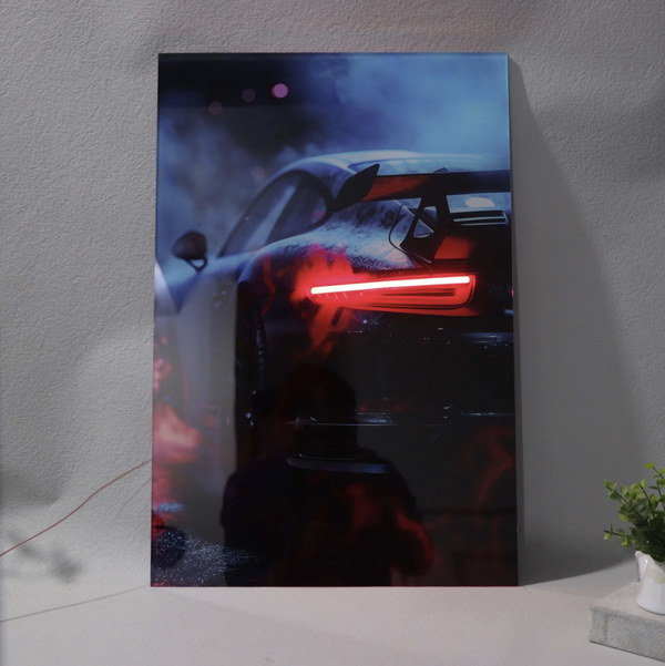 PORSCHE GT3 LED Acrylic Wall Art / 60x40cm - DIVERSION