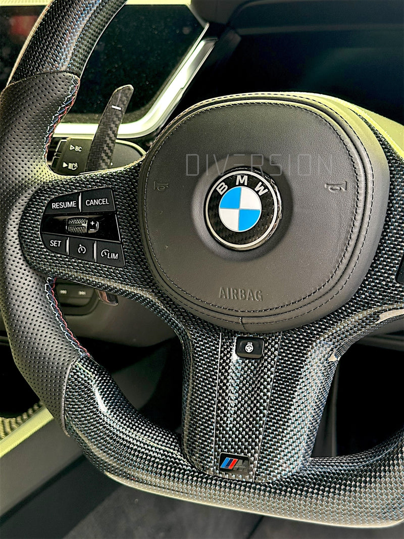 BMW G Series / Chassis Carbon Fibre Steering Wheel Airbag Logo