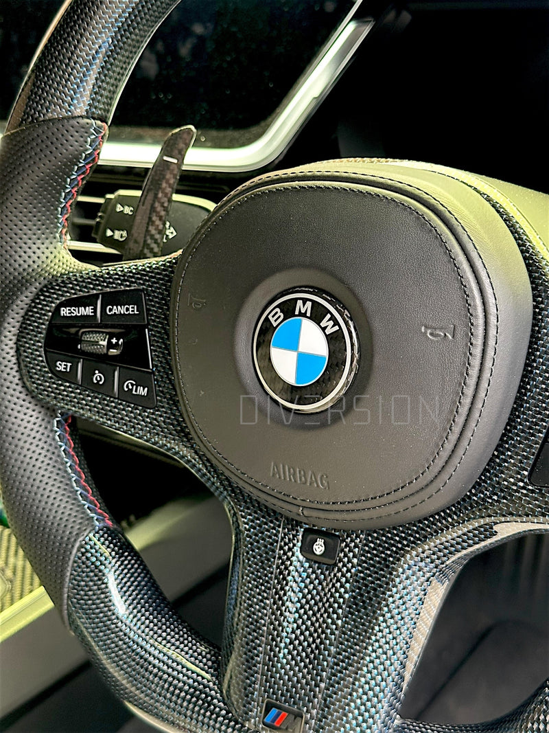 BMW G Series / Chassis Carbon Fibre Steering Wheel Airbag Logo