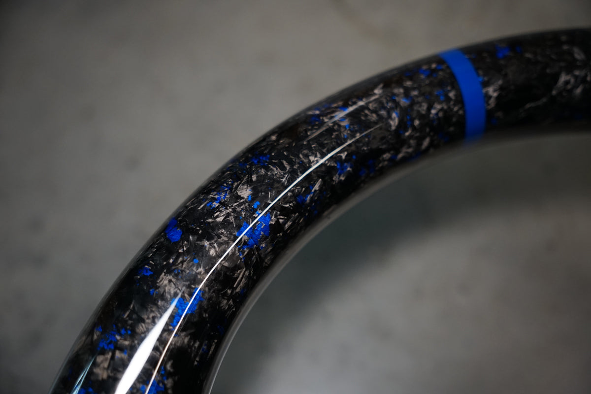 Audi A4 S4 RS4 / A5 S5 RS5 B9 Forged Carbon + Blue Flake Steering Wheel (IN STOCK / SWAUDIB91)