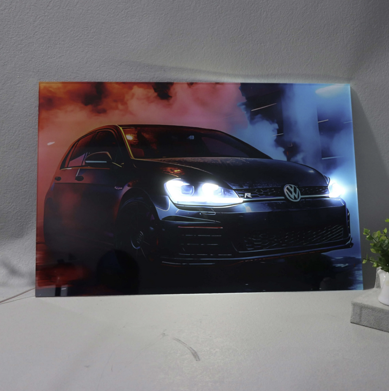 Volkswagen Golf R MK7.5 LED Acrylic Wall Art / 60x40cm - DIVERSION