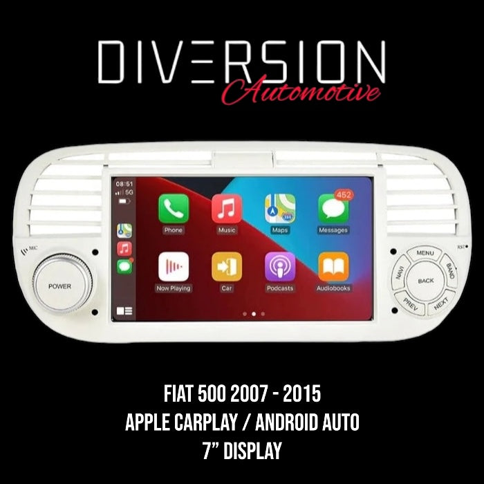 FIAT 500 & Abarth CarPlay / Android Auto 7.0" Car Radio For (2007-2015)