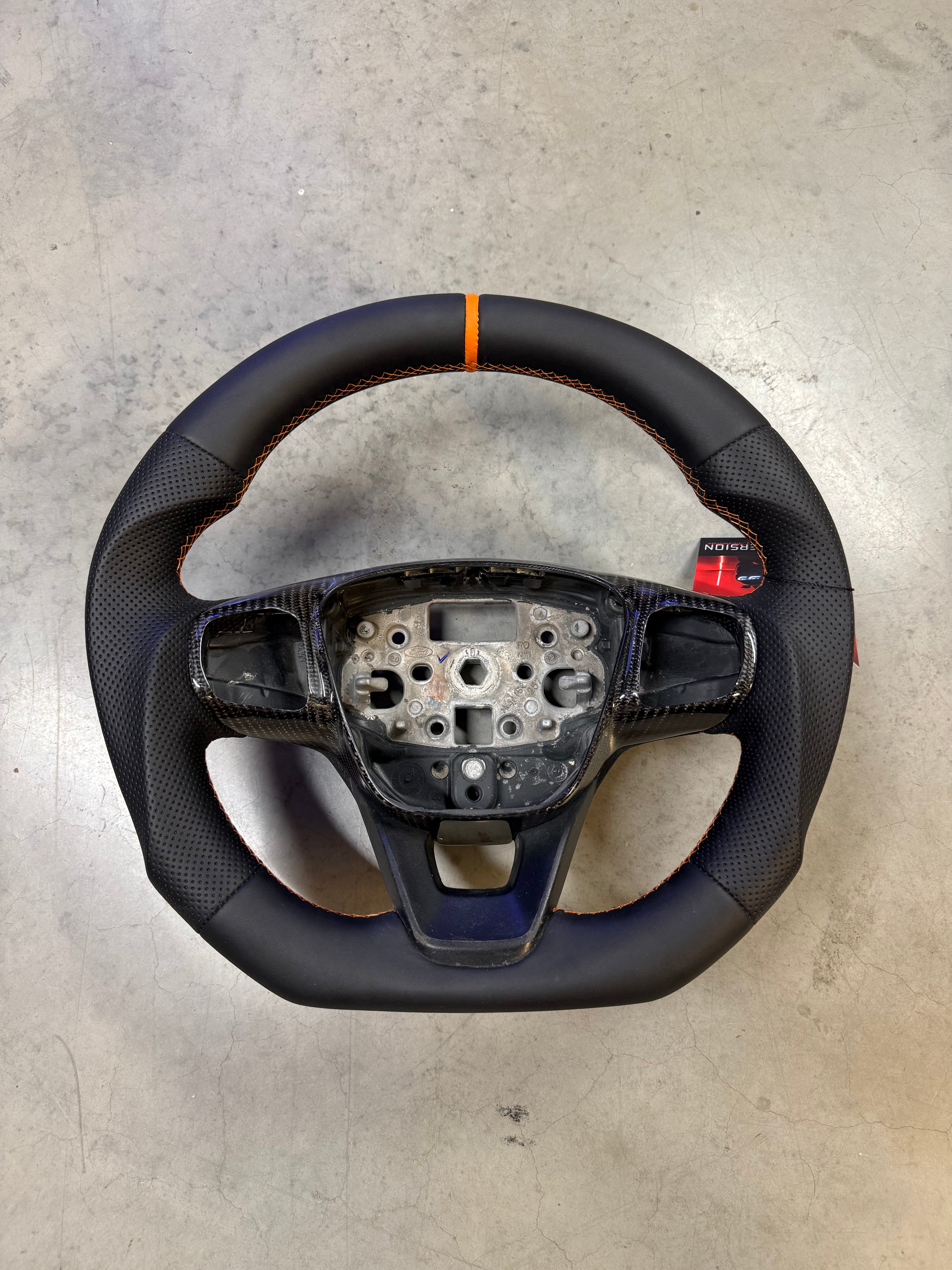 Ford Transit Custom 2018+ Perforated Leather Steering Wheel - SWTRANCUS15