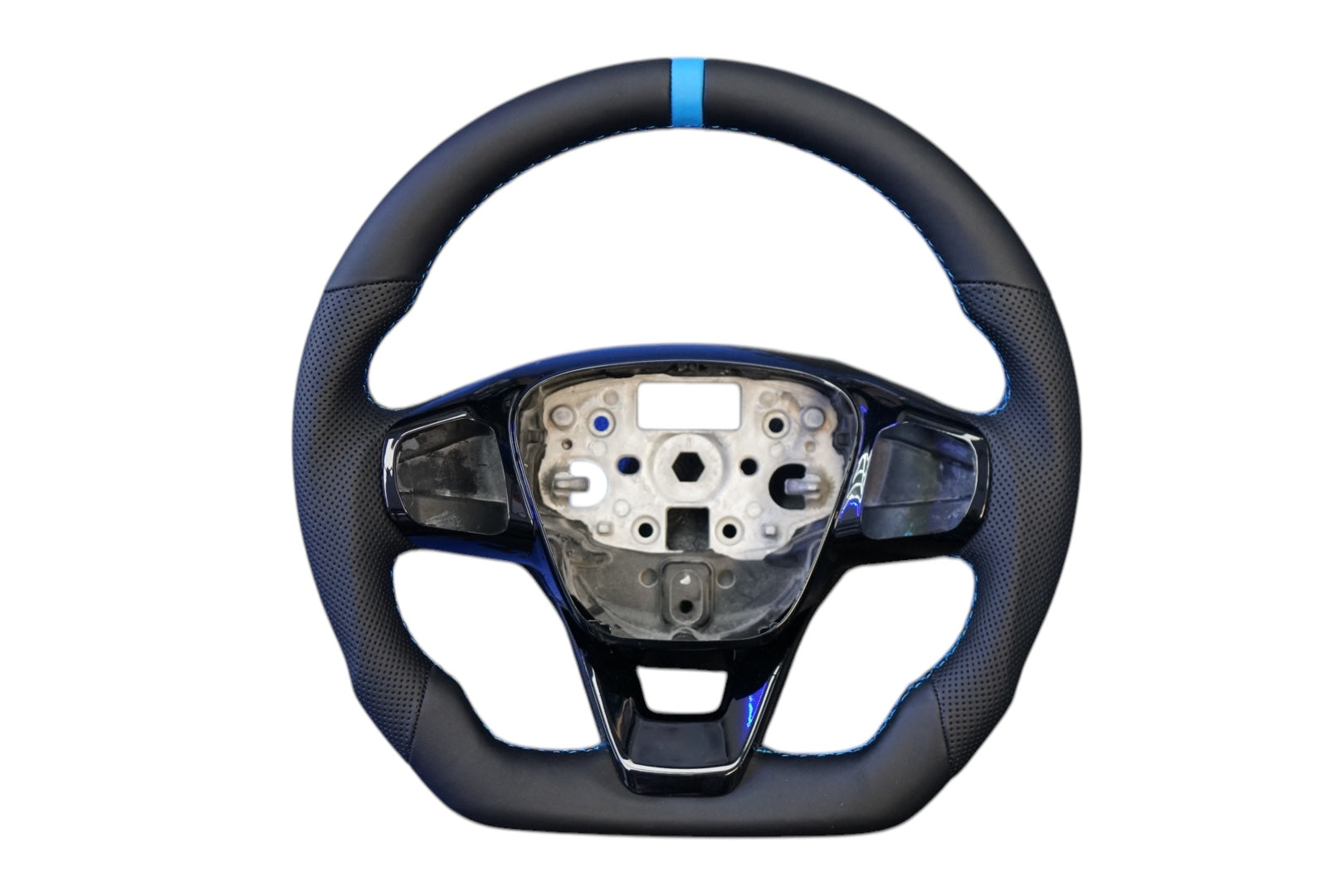 Ford Transit Custom 2018+ Perforated Leather Steering Wheel - SWTRANCUS13