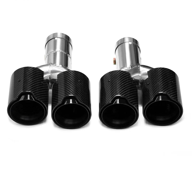 Quad Exhaust Tailpipes For BMW G01 X3 G02 X4 30i 2.0T 2022-2023 Petrol Carbon Fiber Tailpipe Muffler Exhaust System