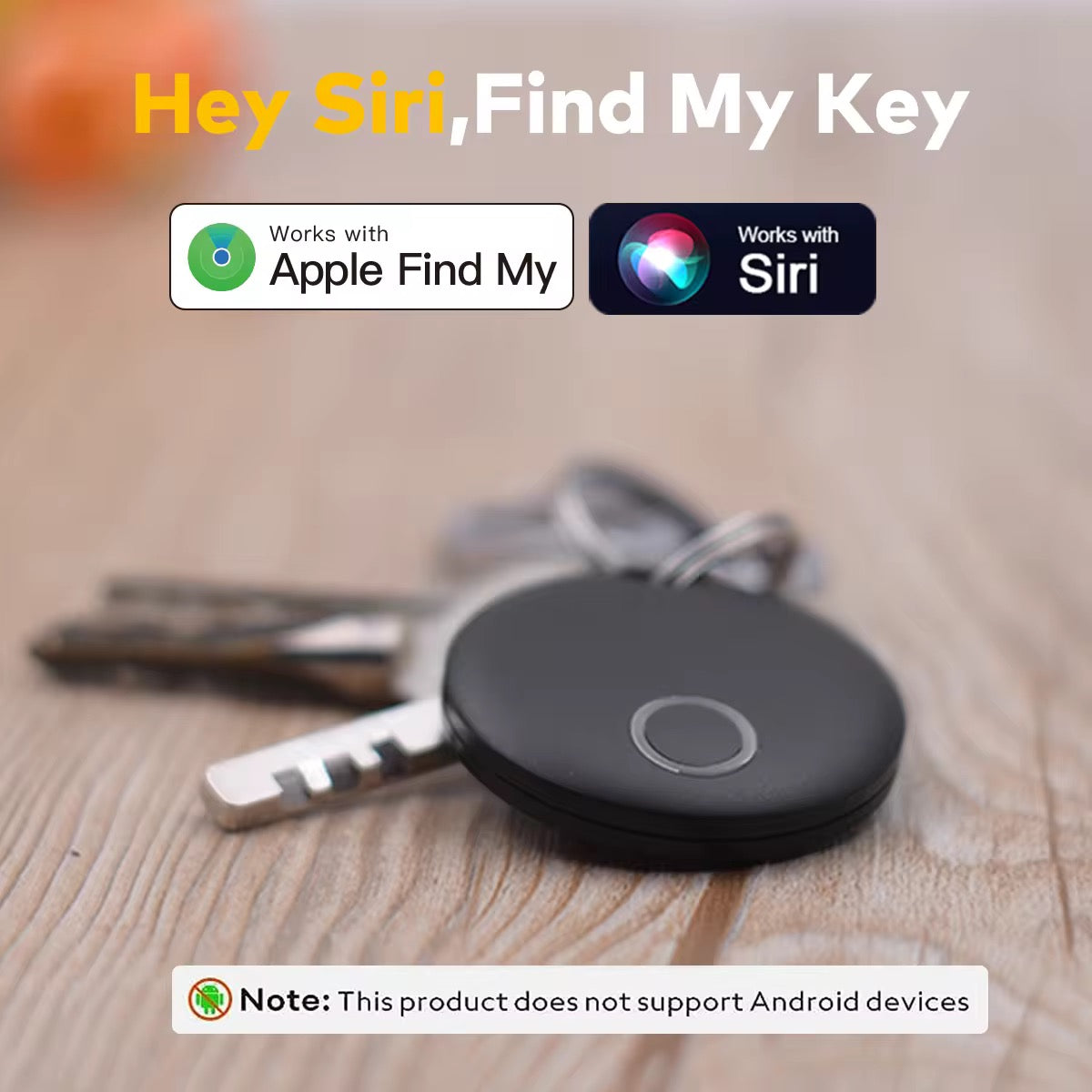 'Find My' Smart Fob GPS Key Tracker (Black Or White)