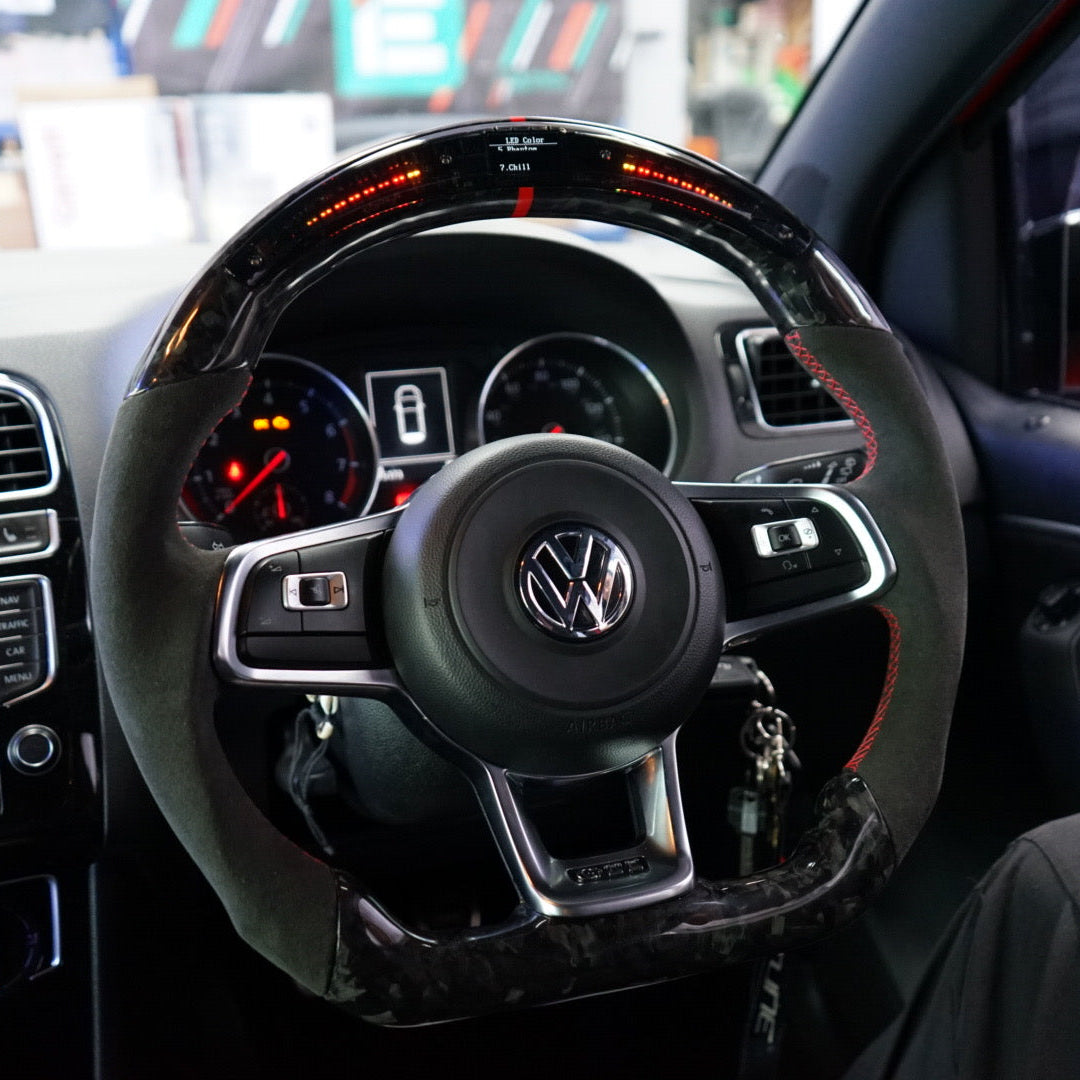 Volkswagen Golf MK7 / MK7.5 GTI / GTD / R-Line / R Carbon Fibre Steering Wheel (CUSTOM / 2013 - 2020 Models)