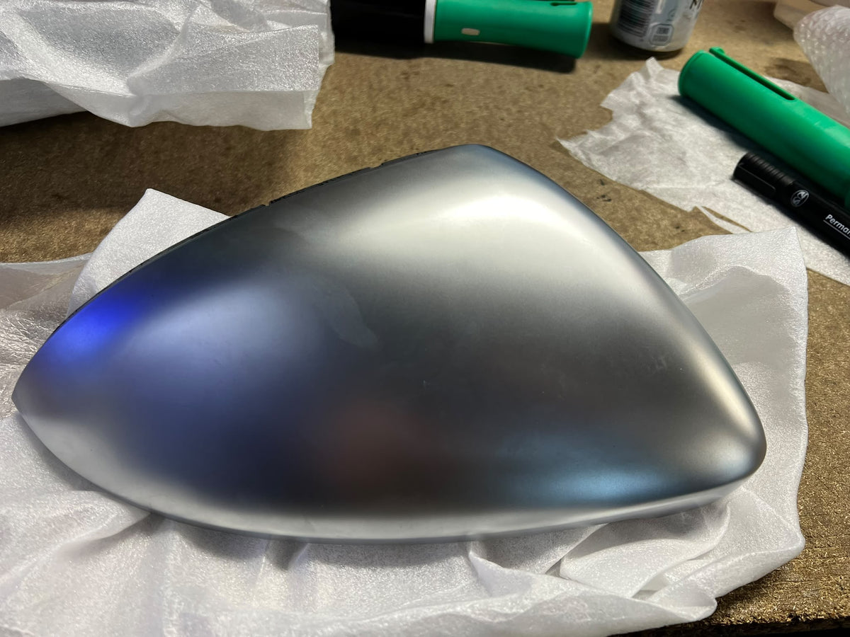 CLEARANCE 8010 - Volkswagen Golf MK7/7.5 Satin Chrome Wing Mirror Covers (Satin Silver Chrome)