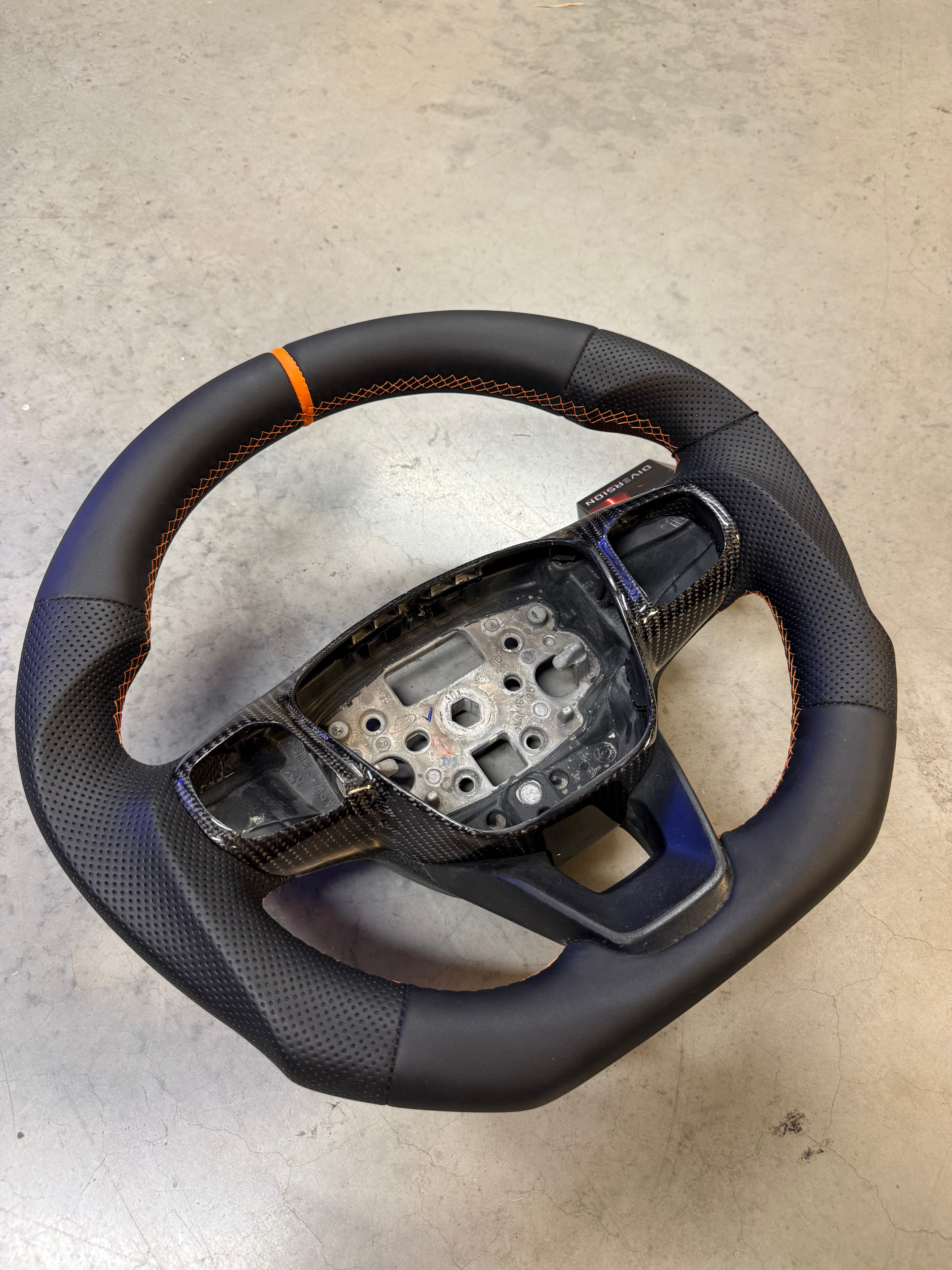 Ford Transit Custom 2018+ Perforated Leather Steering Wheel - SWTRANCUS15