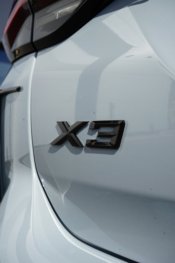 BMW X3 Model Badge / Emblem Gloss Black