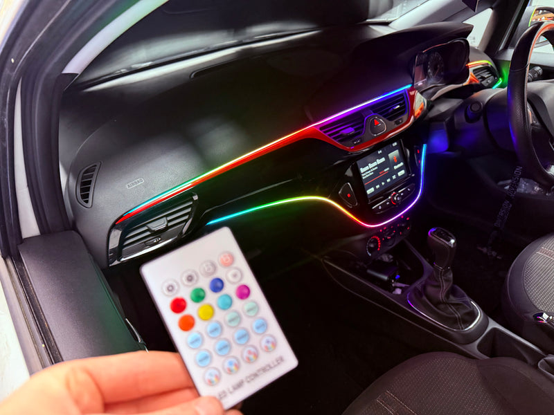 LED Interior Ambient Mood Lighting Kit Multi-Colour USB Powered & App Controlled (All Cars)