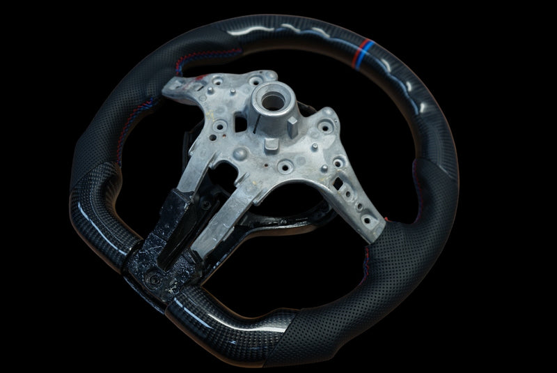 BMW 1, 2, 3, 4, 5 Series Carbon Fibre Steering Wheel (IN STOCK - SWBMWF6)