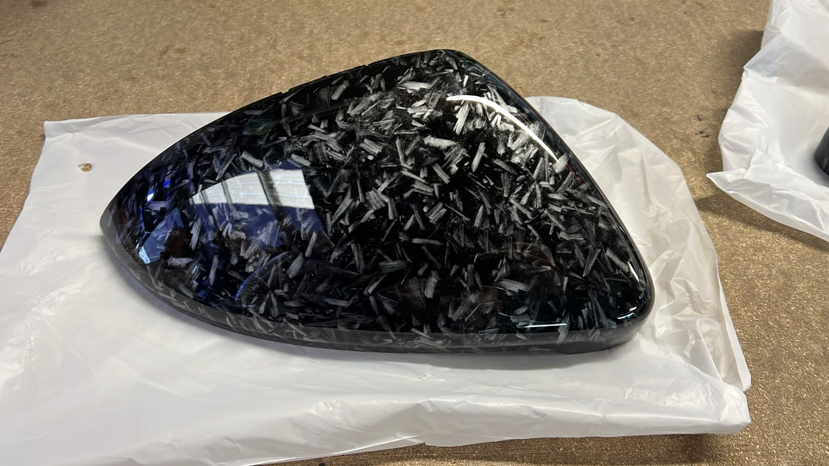 CLEARANCE 8002 - Volkswagen Golf MK7 / MK7.5 Forged Carbon Fibre Look Wing Mirror Covers (2013-2019)