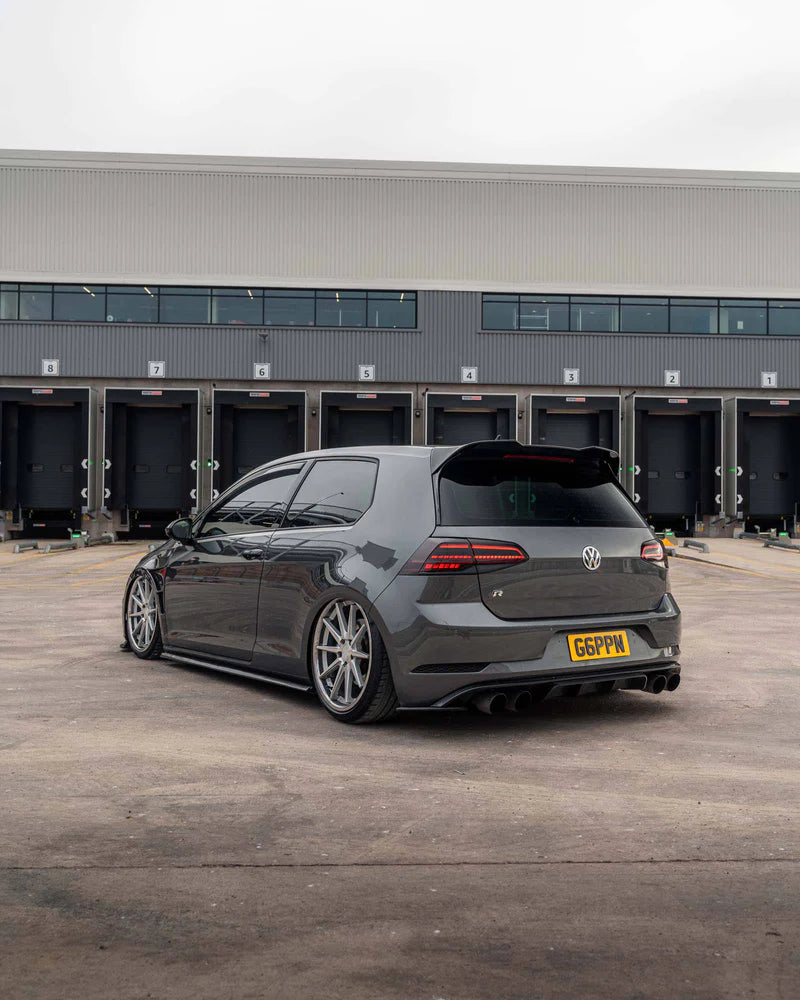VW GOLF R MK7.5 EVO-1 GLOSS BLACK REAR DIFFUSER BY ZAERO (2017-2020)
