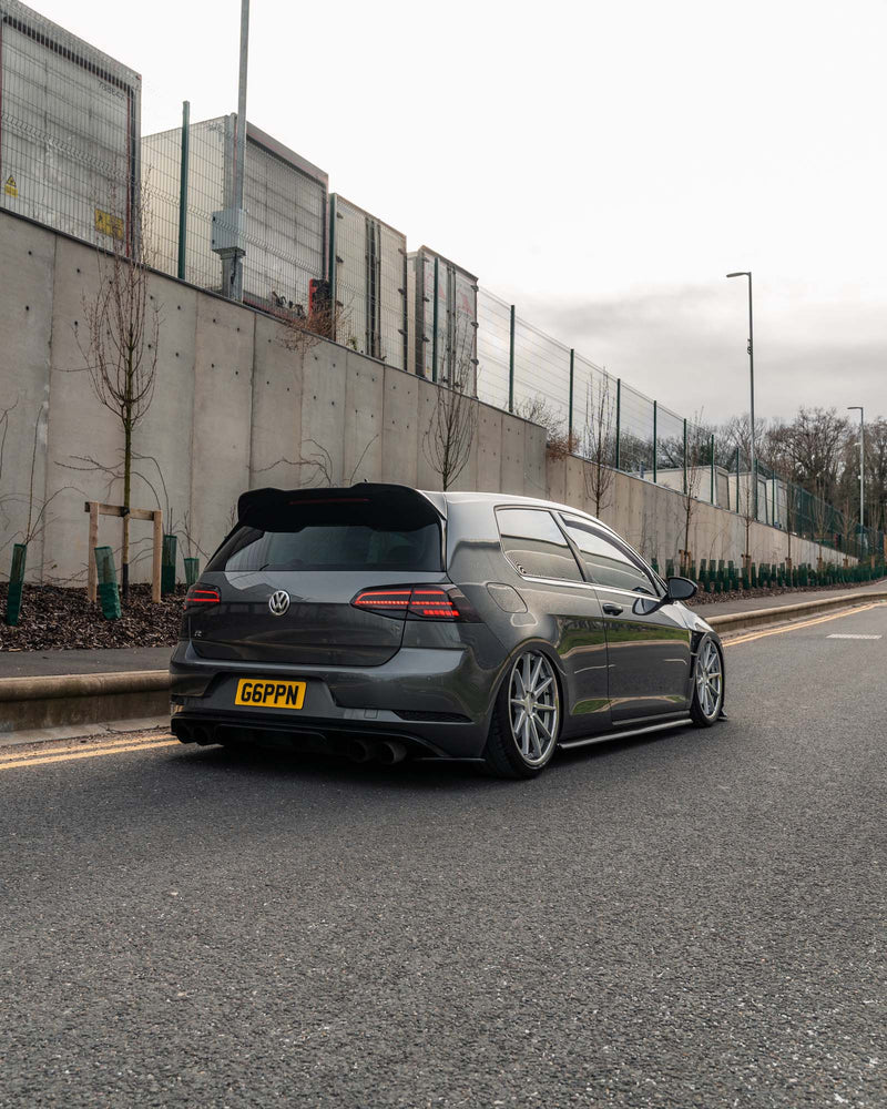 Mk7 R Diffuser VW GOLF R MK7.5 EVO-1 GLOSS BLACK REAR DIFFUSER BY ZAERO (2017-2020)