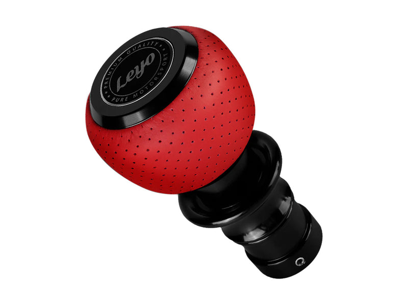 Leyo Motorsport Red Nappa DSG Shift Knob (Black Anodized)