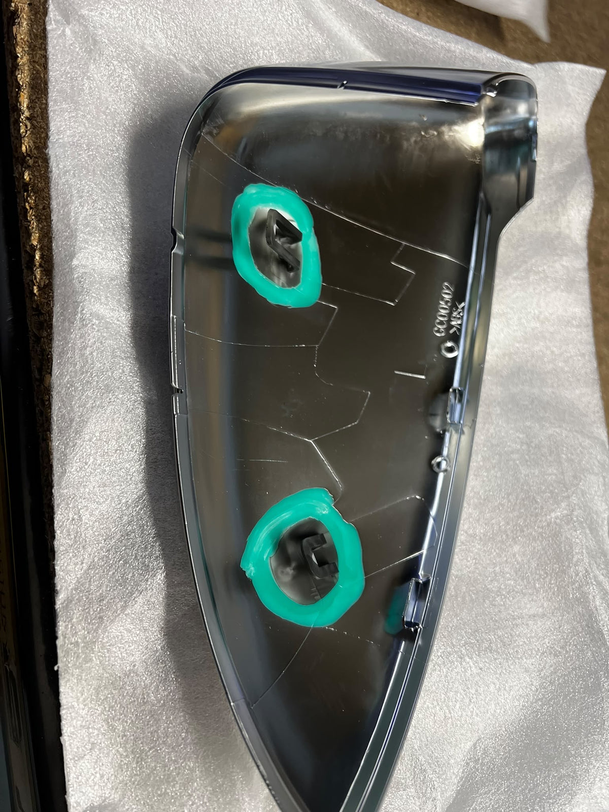 CLEARANCE 8010 - Volkswagen Golf MK7/7.5 Satin Chrome Wing Mirror Covers (Satin Silver Chrome)
