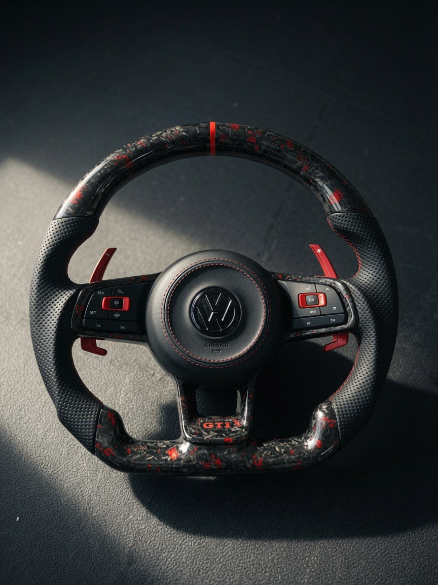 Volkswagen Golf MK7 / MK7.5 Polo MK5 / MK6 Carbon Steering Wheel - (IN STOCK | SWVWGTIR45)