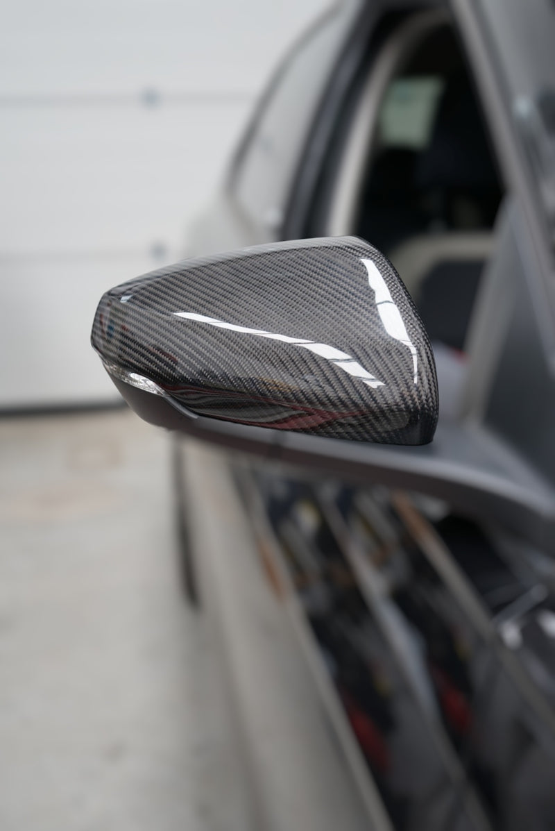 Volkswagen Polo AW MK6 / MK6.5 Carbon Fibre Replacement Mirror Covers (2018+ Models)