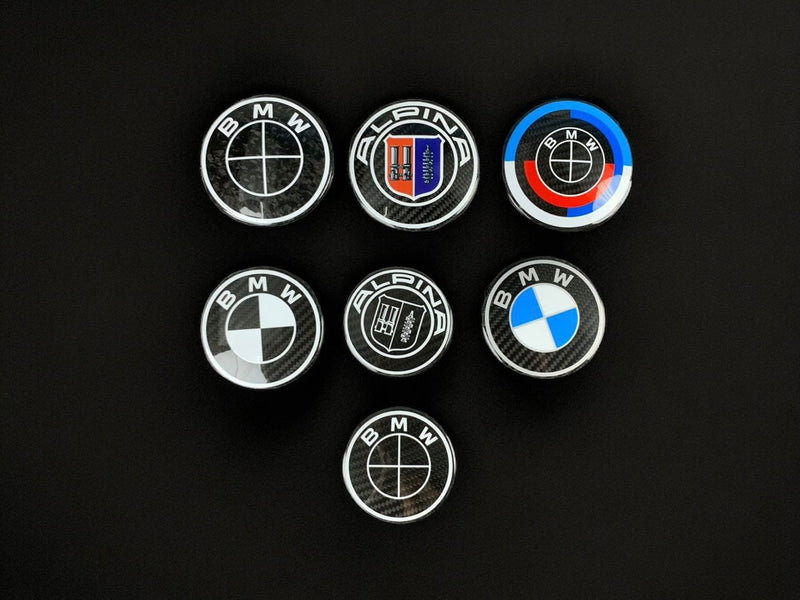 BMW Carbon Fibre Badge (Multiple Sizes & Styles)