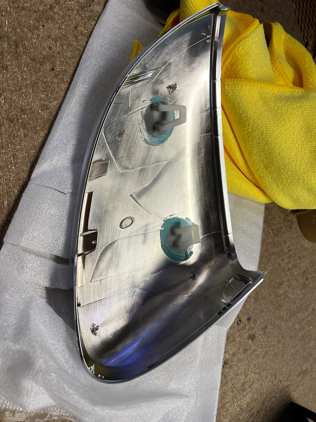 CLEARANCE 8007 - Volkswagen Golf MK8 / ID3 Satin Chrome Silver Mirror Covers (2020+ Models)