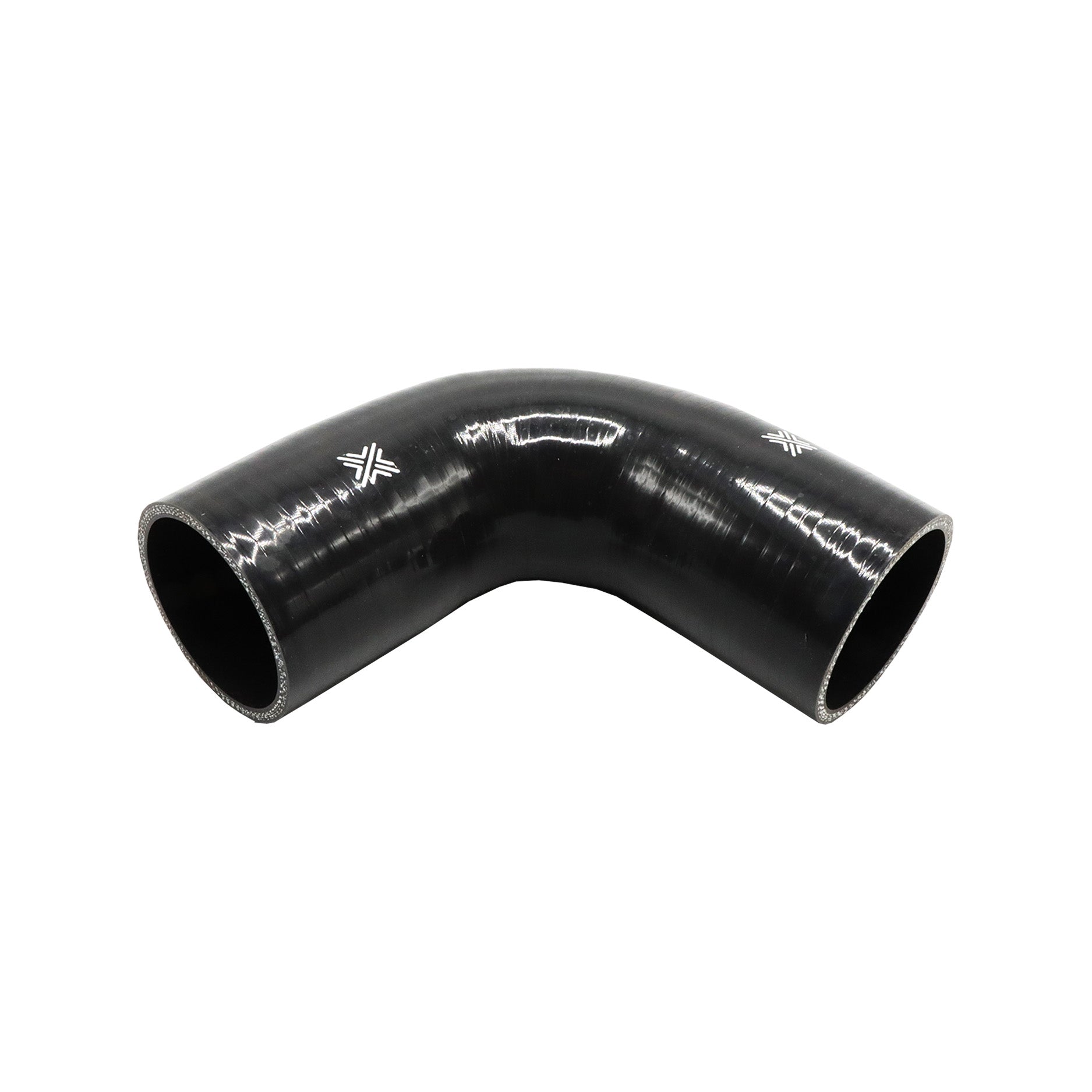 Pipercross Black 90° 70mm Bore, 152mm Leg Length Silicone Hose (FCL04081)
