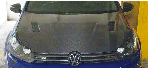 Volkswagen Golf MK6 LY Style Carbon Fibre Bonnet / Hood (2009 - 2013 Models) DAS