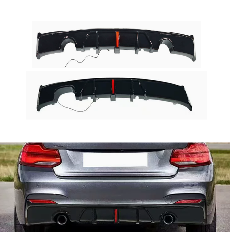 BMW 2 Series F22 F23 MP Gloss Black Diffuser With LED | DA Design