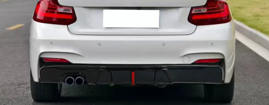 BMW 2 Series F22 F23 MP Gloss Black Diffuser With LED | DA Design