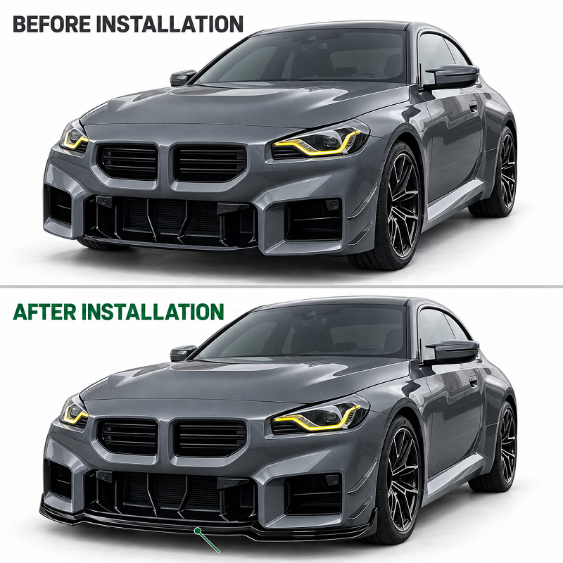 BMW M2 G87 2023+ Gloss Black Front Bumper Splitter Lip | DA Design