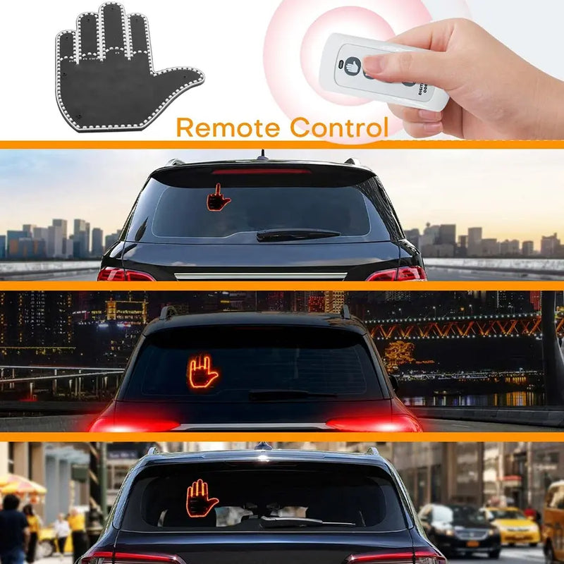 Rear Window LED Hand Gesture Sign (Universal)