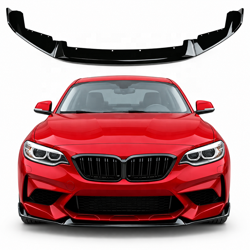 BMW M2 F87 2016 - 2019 Front Bumper Splitter Lip Gloss Black | DA Design