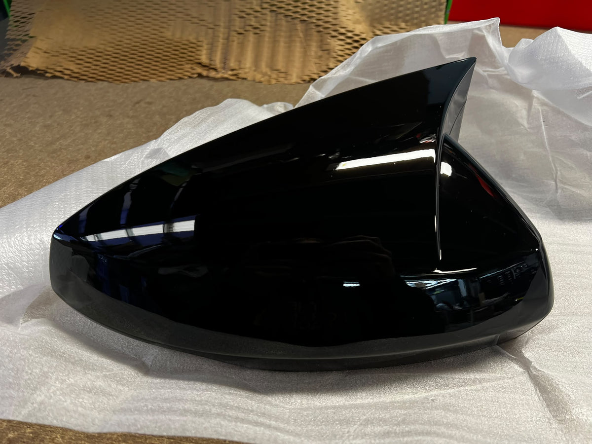CLEARANCE 8006 - Volkswagen Polo MK5 6R/6C 'Batman' Style Gloss Black Mirror Covers (2009-2017)