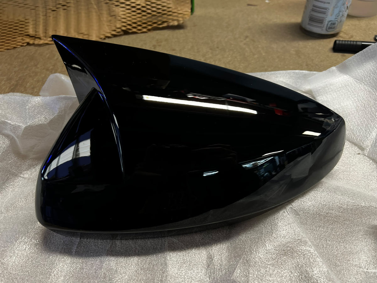 CLEARANCE 8006 - Volkswagen Polo MK5 6R/6C 'Batman' Style Gloss Black Mirror Covers (2009-2017)