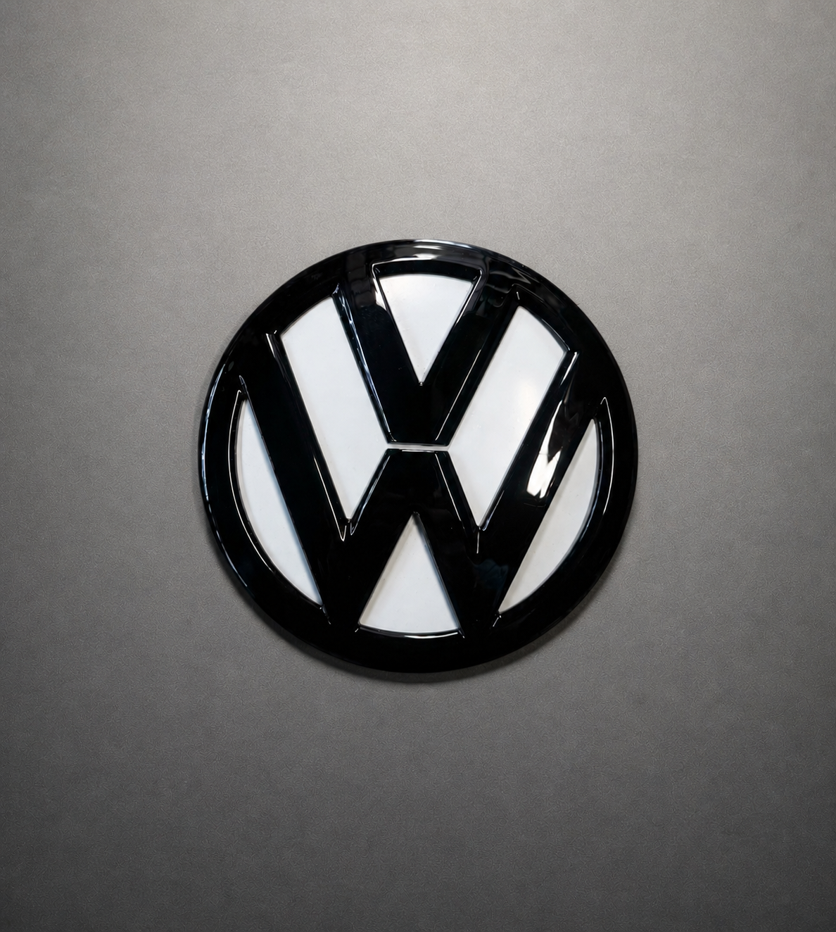 Volkswagen Polo AW MK6 Gloss Black & White Rear Boot Replacement Badge (2018-2021 Models)