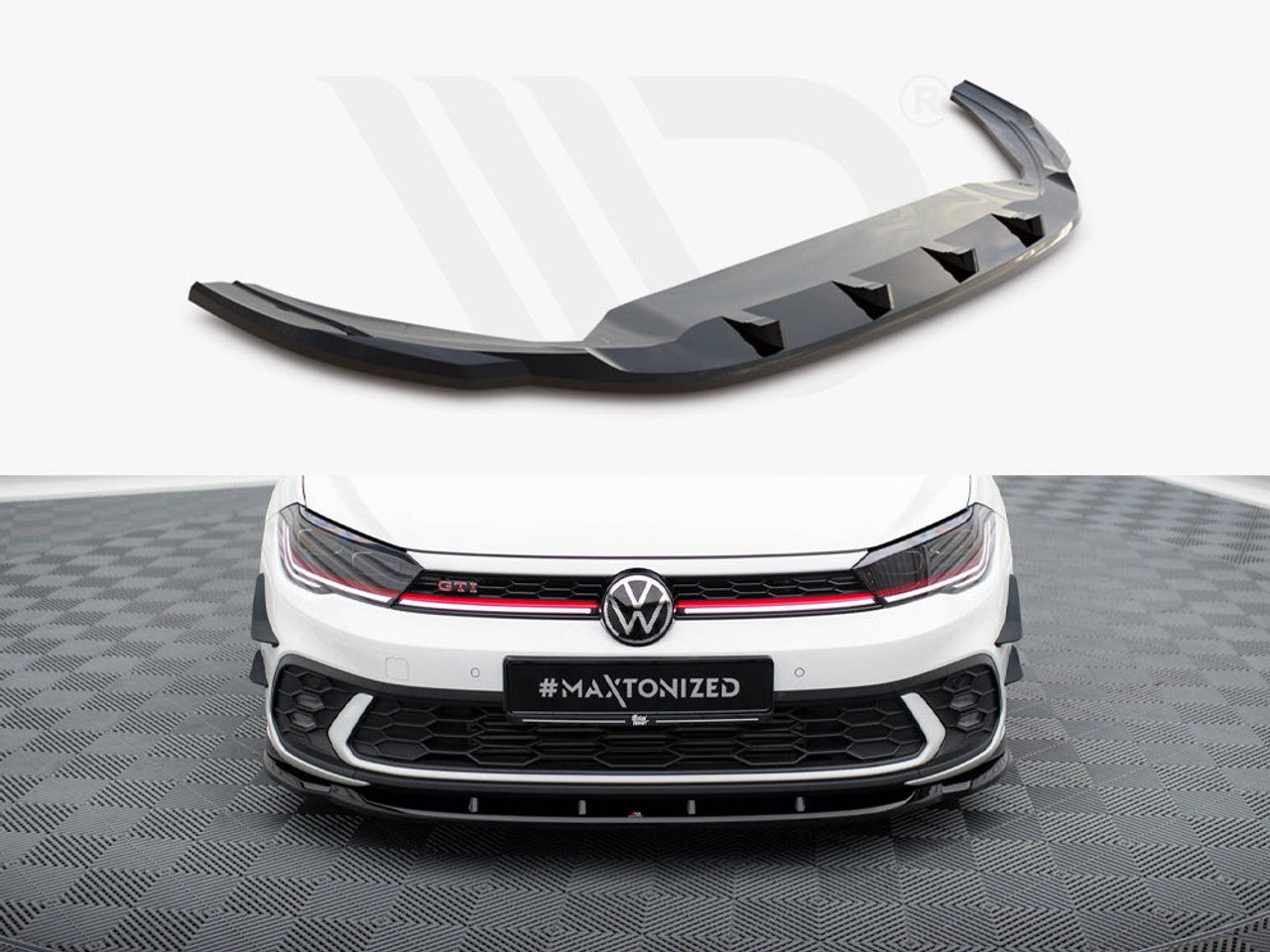 Maxton Design Front Splitter V.1 Volkswagen Polo Gti Mk6 Facelift