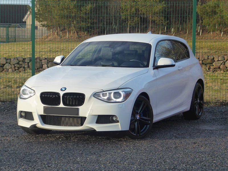 BMW 1 Series F20 Double Slat Gloss Black Kidney Grilles Pair (2011 - 2014)