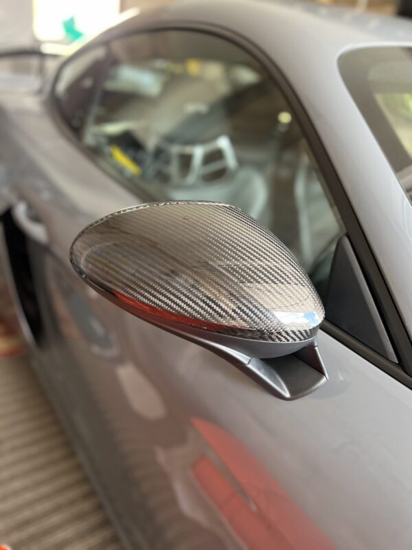Porsche Carbon Fibre Mirror Cover Replacements 718 Cayman GT4