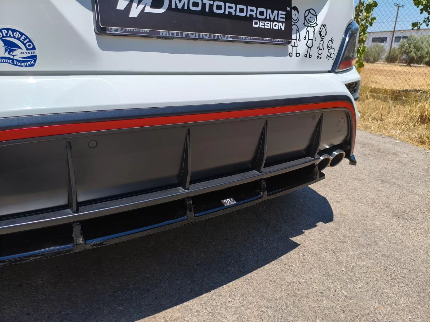 Rear Splitter Hyundai Kona N-Line Mk1 Facelift