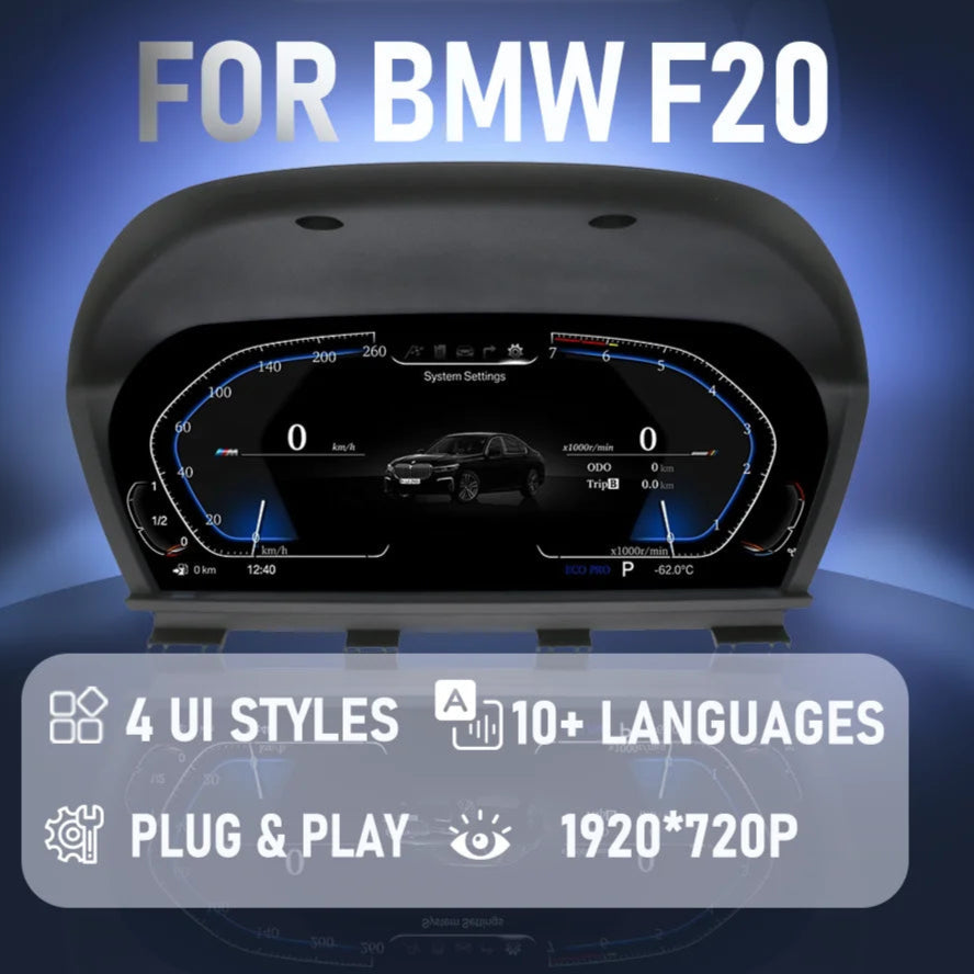 DIVEYE - BMW 1 Series F20/F21 LCI Facelift LCD Screen Virtual Cockpit Dashboard Cluster Kit (Plug & Play)