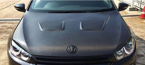 VW Scirocco MK3 RR Style Carbon Fibre Bonnet / Hood (2010 - 2016 Models) DAS