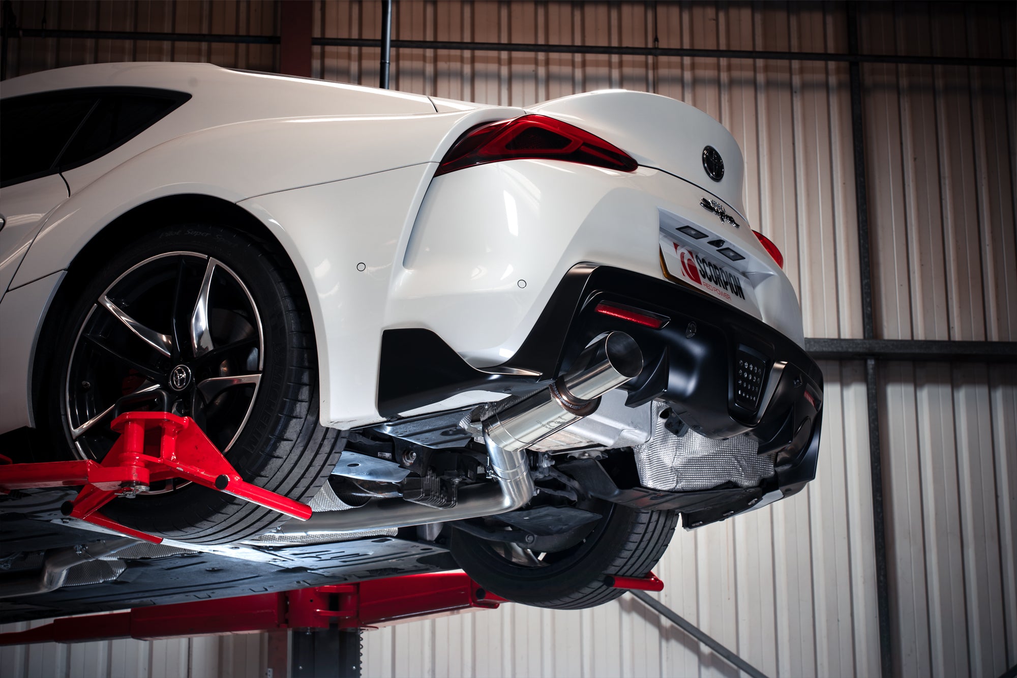 Scorpion Supra A90 (Inc GR) 3.0T GPF Model 80mm Cat-back Single Exit System (Removes GPF)