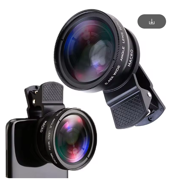 Universal Photography Clip-On Phone Camera Lens (2 in 1) Wide angle x Macro