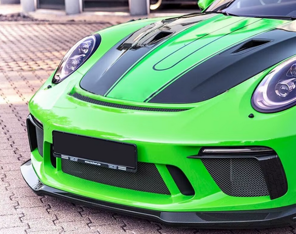 Porsche 911 GT3 RS Dry Carbon Fibre Front Bumper Air Intake Canards (2017-2018)