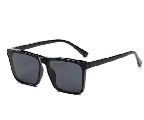 Unisex Retro Sunglasses -  Black