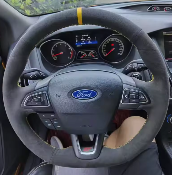 Alcantara Steering Wheel Cover Ford Focus MK3.5 2014 – 2018 Models RS | ST | ST-Line