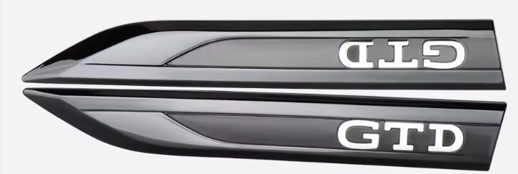 Volkswagen GTD Side / Wing Badges (2020+ Version)