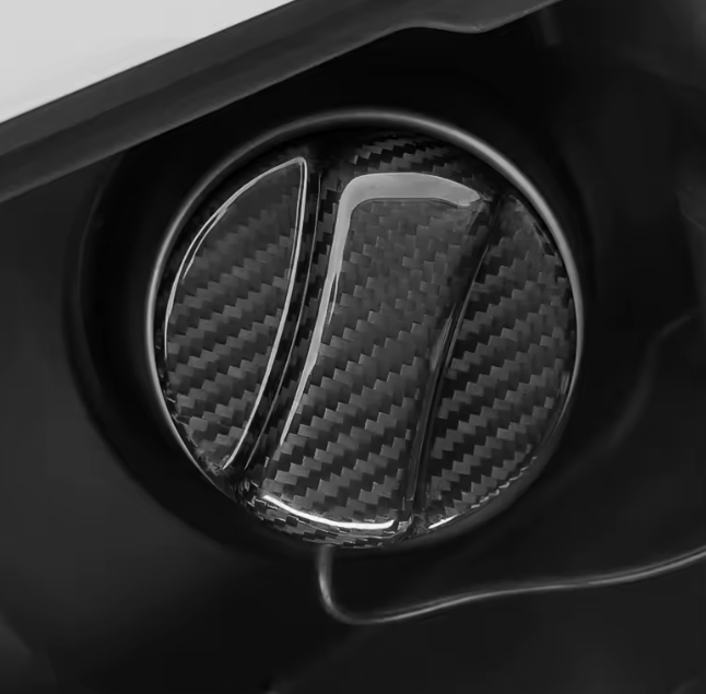 Volkswagen Genuine Carbon Fibre Fuel Tank Cap Cover (Multiple Models)