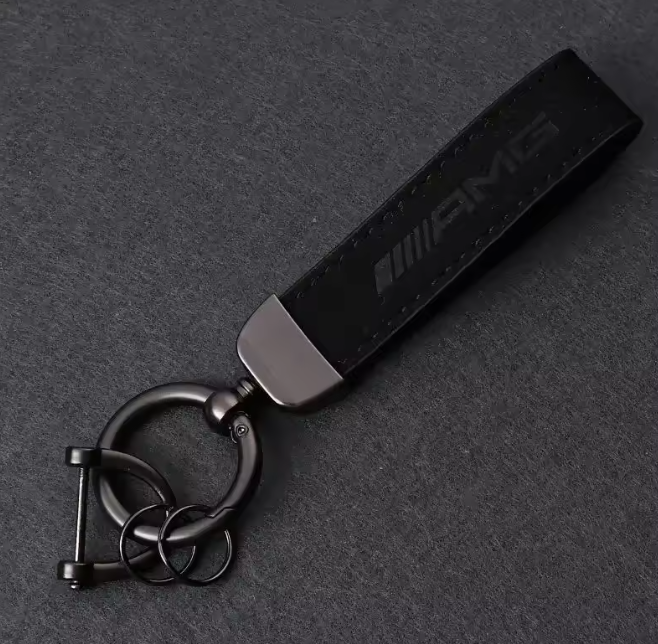 QGS Metal Keychain – Mercedes-Benz AMG Sport Edition, Black Engraved