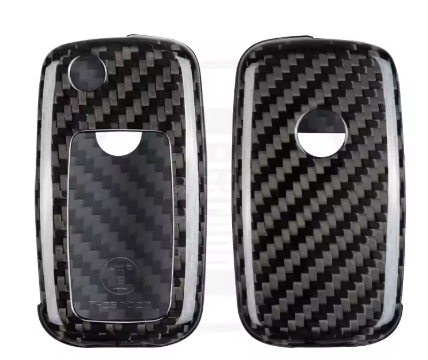 Volkswagen VW / Skoda / SEAT Carbon Fibre Key Cover STYLE 2 (Red Or Black)